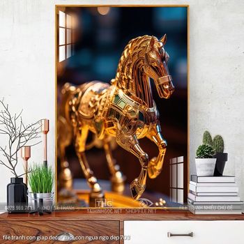 file tranh con giap decor tuoi con ngua ngo dep 703