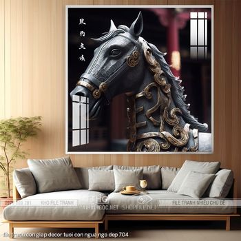 file tranh con giap decor tuoi con ngua ngo dep 704