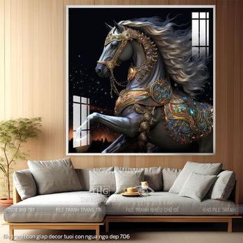 file tranh con giap decor tuoi con ngua ngo dep 706