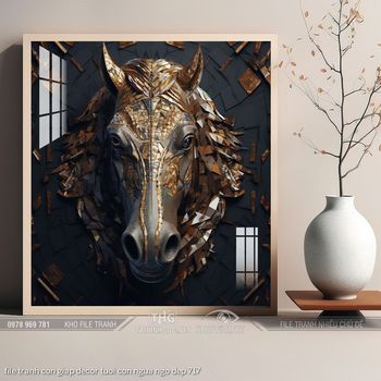 file tranh con giap decor tuoi con ngua ngo dep 717