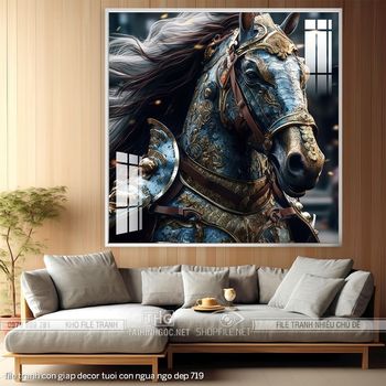 file tranh con giap decor tuoi con ngua ngo dep 719