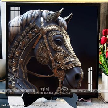 file tranh con giap decor tuoi con ngua ngo dep 721