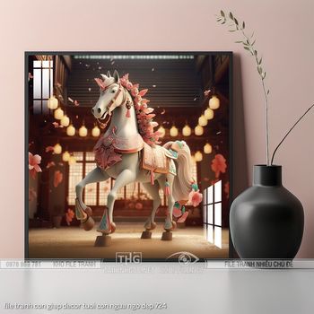 file tranh con giap decor tuoi con ngua ngo dep 724