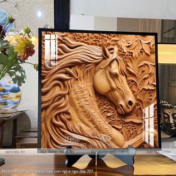 file tranh con giap decor tuoi con ngua ngo dep 727