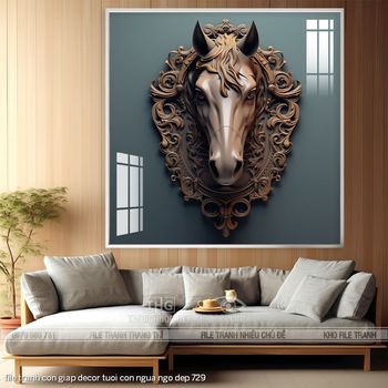 file tranh con giap decor tuoi con ngua ngo dep 729