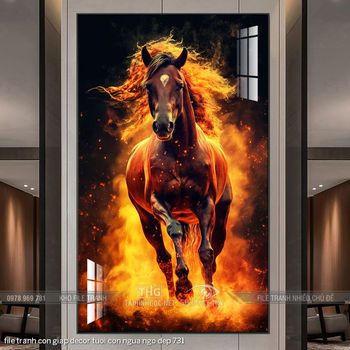 file tranh con giap decor tuoi con ngua ngo dep 731