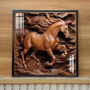 file tranh con giap decor tuoi con ngua ngo dep 732