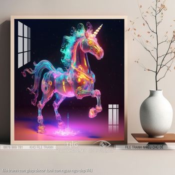 file tranh con giap decor tuoi con ngua ngo dep 741