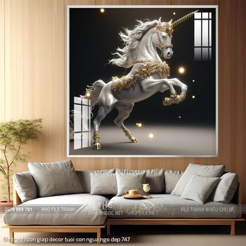 file tranh con giap decor tuoi con ngua ngo dep 747