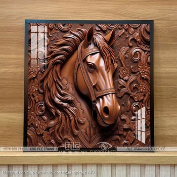 file tranh con giap decor tuoi con ngua ngo dep 749