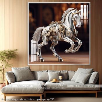 file tranh con giap decor tuoi con ngua ngo dep 753