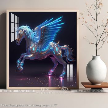 file tranh con giap decor tuoi con ngua ngo dep 757