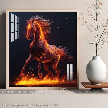 file tranh con giap decor tuoi con ngua ngo dep 759