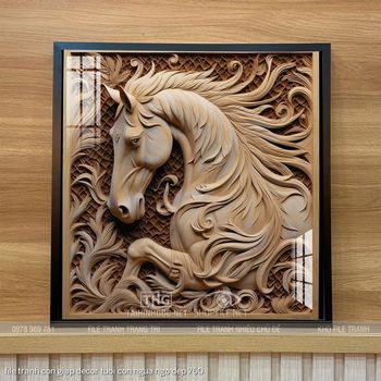 file tranh con giap decor tuoi con ngua ngo dep 760