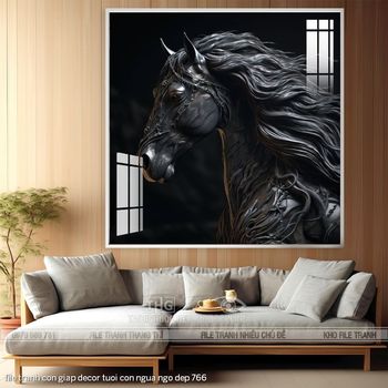 file tranh con giap decor tuoi con ngua ngo dep 766