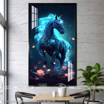 file tranh con giap decor tuoi con ngua ngo dep 767