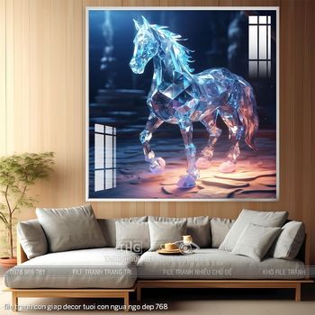 file tranh con giap decor tuoi con ngua ngo dep 768