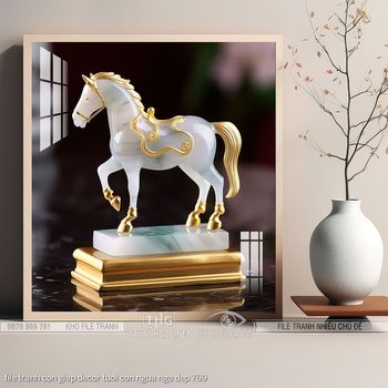 file tranh con giap decor tuoi con ngua ngo dep 769