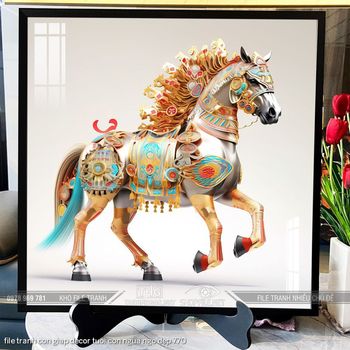 file tranh con giap decor tuoi con ngua ngo dep 770