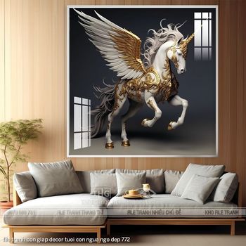 file tranh con giap decor tuoi con ngua ngo dep 772