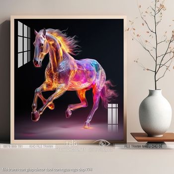 file tranh con giap decor tuoi con ngua ngo dep 774