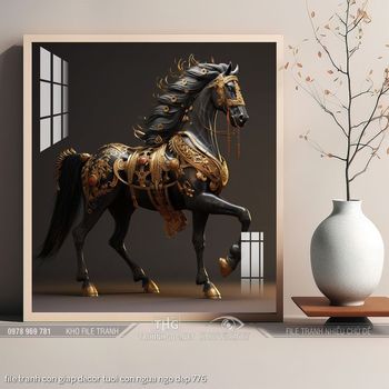 file tranh con giap decor tuoi con ngua ngo dep 776