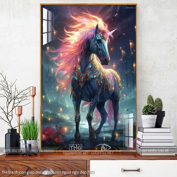 file tranh con giap decor tuoi con ngua ngo dep 780