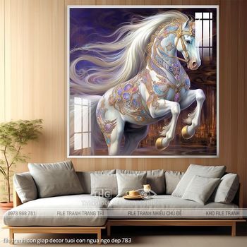 file tranh con giap decor tuoi con ngua ngo dep 783