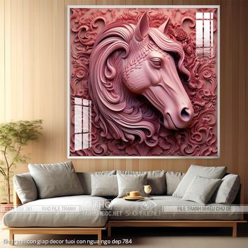 file tranh con giap decor tuoi con ngua ngo dep 784