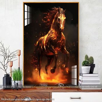 file tranh con giap decor tuoi con ngua ngo dep 786