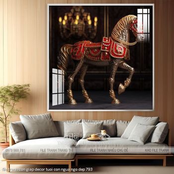 file tranh con giap decor tuoi con ngua ngo dep 793