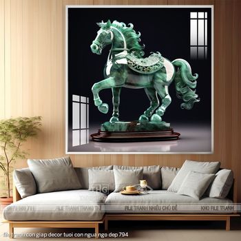 file tranh con giap decor tuoi con ngua ngo dep 794