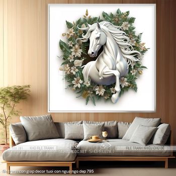 file tranh con giap decor tuoi con ngua ngo dep 795