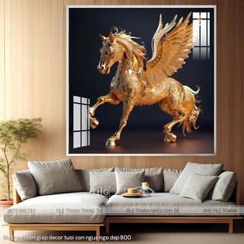 file tranh con giap decor tuoi con ngua ngo dep 800