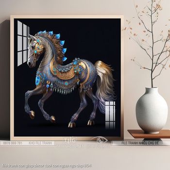 file tranh con giap decor tuoi con ngua ngo dep 804