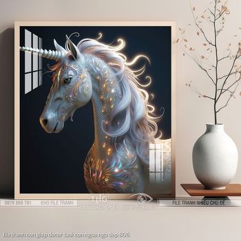 file tranh con giap decor tuoi con ngua ngo dep 806