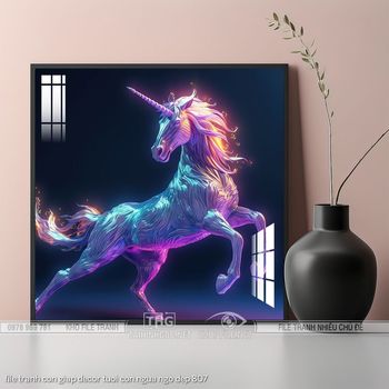 file tranh con giap decor tuoi con ngua ngo dep 807