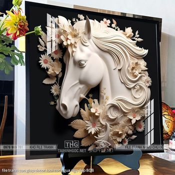 file tranh con giap decor tuoi con ngua ngo dep 808