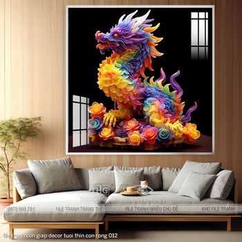 file tranh con giap decor tuoi thin con rong 012