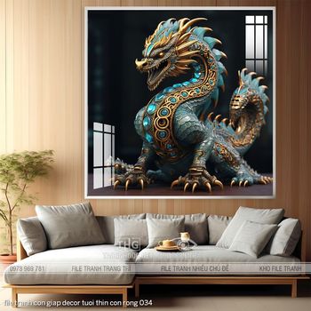 file tranh con giap decor tuoi thin con rong 034