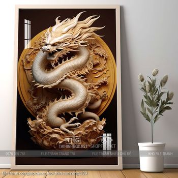 file tranh con giap decor tuoi thin con rong 039