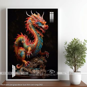 file tranh con giap decor tuoi thin con rong 042