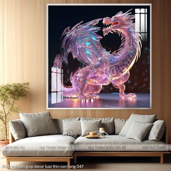 file tranh con giap decor tuoi thin con rong 047