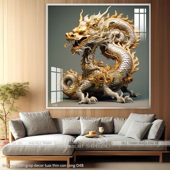 file tranh con giap decor tuoi thin con rong 048