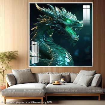 file tranh con giap decor tuoi thin con rong 050