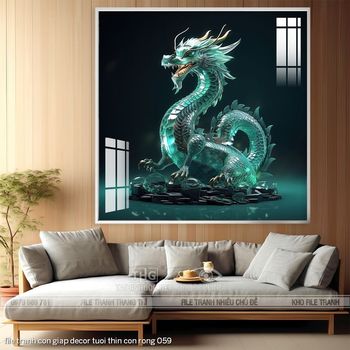 file tranh con giap decor tuoi thin con rong 059