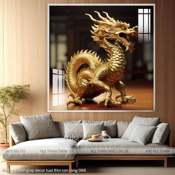 file tranh con giap decor tuoi thin con rong 066