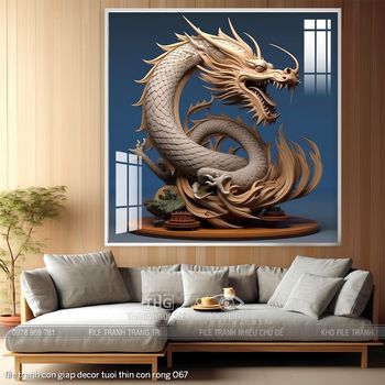 file tranh con giap decor tuoi thin con rong 067