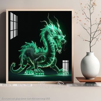 file tranh con giap decor tuoi thin con rong 068