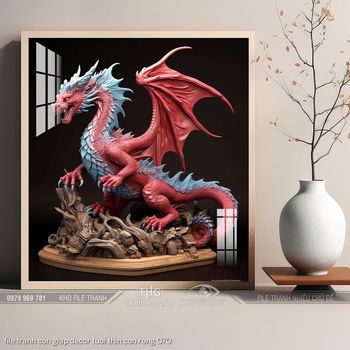 file tranh con giap decor tuoi thin con rong 070